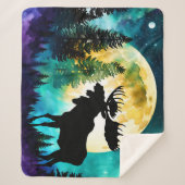 森のムース満月 シェルパブランケット (正面)