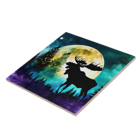 森のムース満月 タイル (側面)