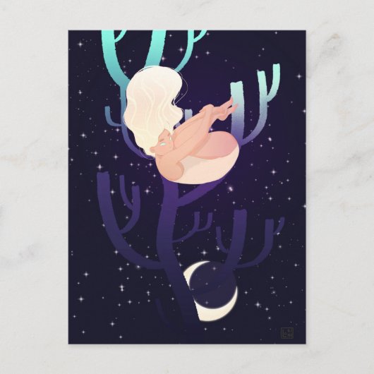 森のムーンニンフ ポストカード (正面)