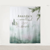 森のモスミストミーティング ブライダルシャワー タペストリー (正面)