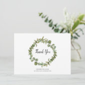 森のユーカリグリーンウェディング サンクスカード サンキューカード (スタンド正面)