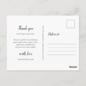 森のユーカリグリーンウェディング サンクスメッセージ ポストカード (裏面)