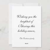 森のユールツリーイラスト ホリデーカード (裏面)