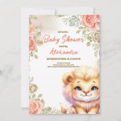 森のライオンの赤ちゃんサファリ　ベイビーアニマルズ 招待状 (正面)