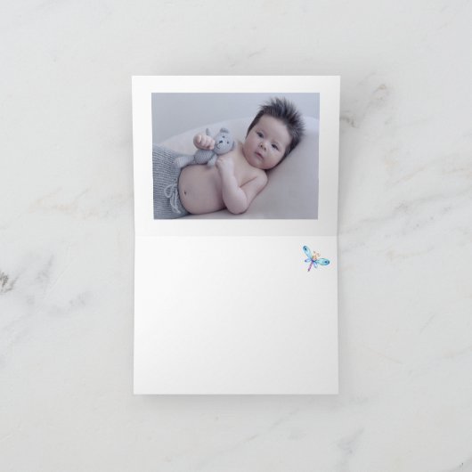 森のラッコの感謝カード(写真付き) サンキューカード (内部)