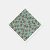 森のラディバグズグリーンベビーシャワー スタンダードカクテルナプキン (角)