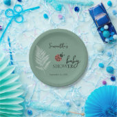 森のラディバグズグリーンベビーシャワー ペーパープレート (パーティー)