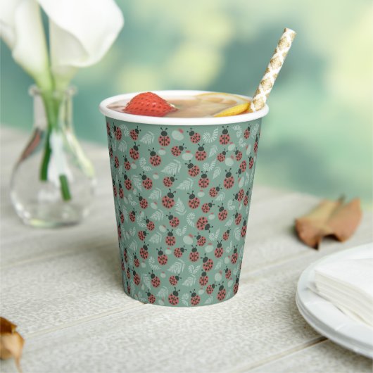 森のラディバグズグリーンベビーシャワー 紙コップ (インサイチュ)