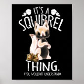 森のリスおもしろいクの動物だ ポスター (正面)