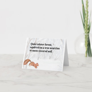 森のリス2 – 暗いバージョン サンキューカード