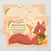 森のリス 招待状 (正面/裏面)