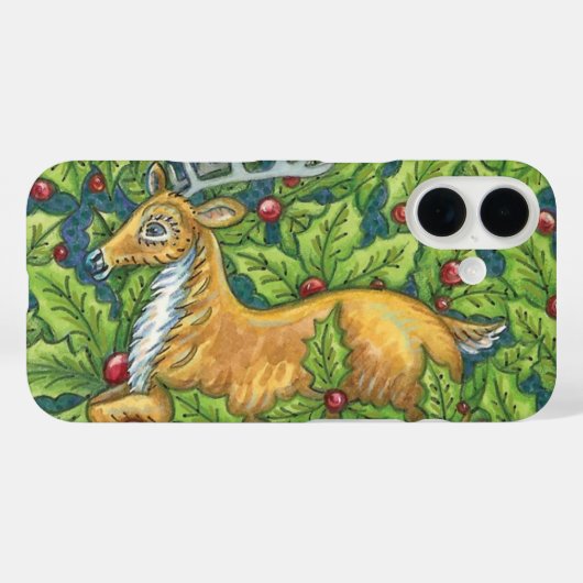 森のリースと可愛いクリスマストナカイ Case-Mate iPhoneケース (裏面 (横))