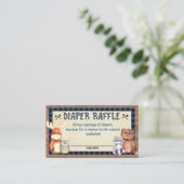 森のログジャック 赤ちゃんのお祝い おむつくじ カード (スタンド正面)