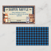 森のログジャック 赤ちゃんのお祝い おむつくじ カード (正面/裏面)