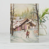 森のヴィンテージクリスマスキャビン シーズンカード (スタンド正面)