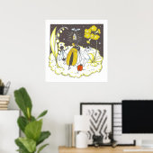 森のヴィンテージ・ホイimsical・ストーリーブック・ウェディング  ポスター (ホームオフィス)