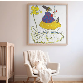 森のヴィンテージ・ホイimsical・ストーリーブック・ウェディング ポスター