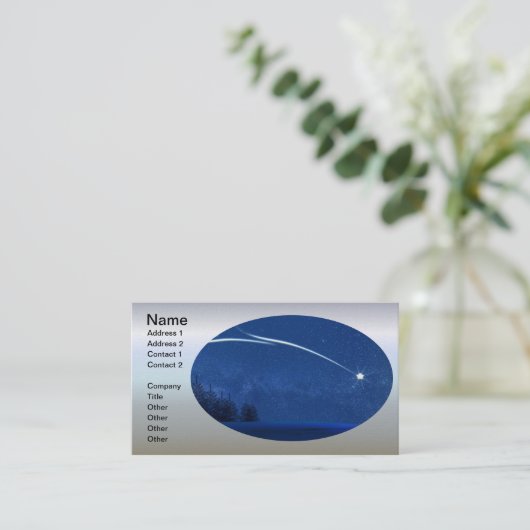 森の上の北の星 名刺 (スタンド正面)