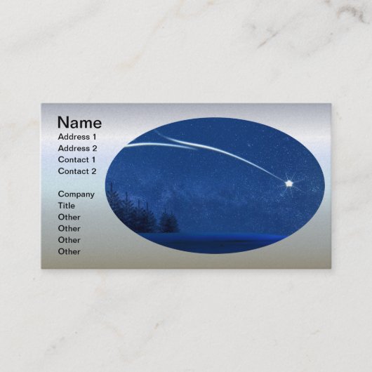 森の上の北の星 名刺 (正面)