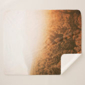 森の上の金色の太陽 シェルパブランケット (正面(横))