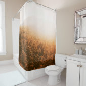 森の上の金色の太陽 シャワーカーテン (インサイチュ)