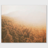 森の上の金色の太陽 ラッピングペーパー (フラット)