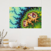 森の下 – フラクタルポスター ポスター (キッチン)