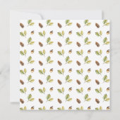 森の不思議な鹿のベビーシャワー 招待状 (裏面)