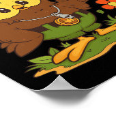 森の与え中蔵の日の木こりのフクロウ ポスター (角)