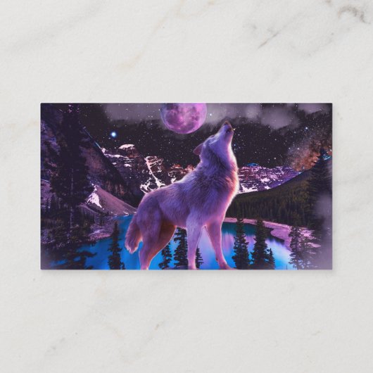 森の中でうめく灰色の狼 名刺 (裏面)