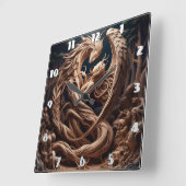 森の中での自然と精神の抱擁 スクエア壁時計 (傾斜)