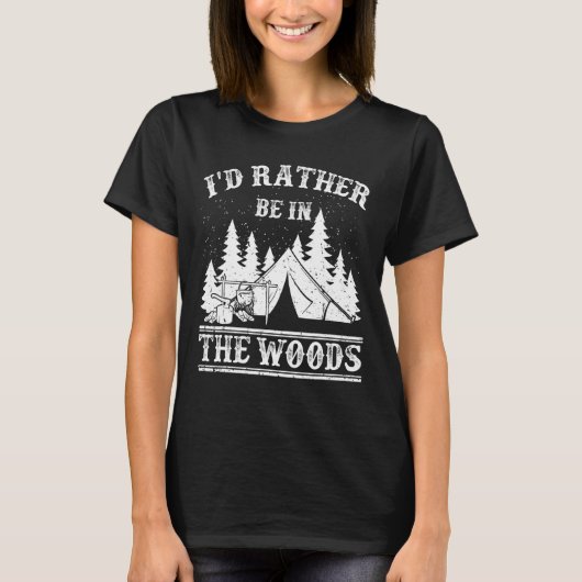 森の中でキャンプしてたい Tシャツ (正面)