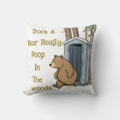 森の中でクマは本当にウンチをする クッション (正面)