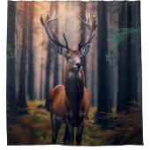 森の中でバック シャワーカーテン (正面)