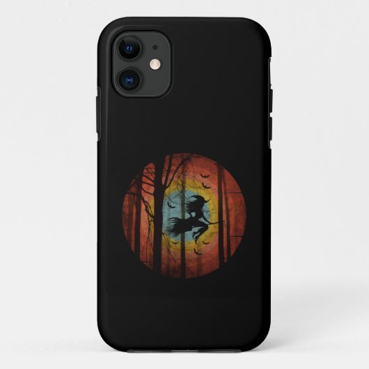 森の中でホウキに乗った魔女 Case-Mate iPhoneケース (裏面)