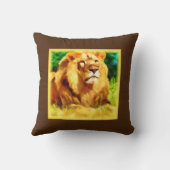 森の中でライオンの王。買今 クッション (裏面)