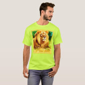 森の中でライオンの王。買今 Tシャツ (正面フル)