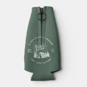 森の中でレトロな独身パーティー・ウィークエンド | 緑 ボトルクーラー (裏面)