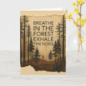 森の中で呼吸 – 勇気付けられるの隆起 カード (黄色い花)
