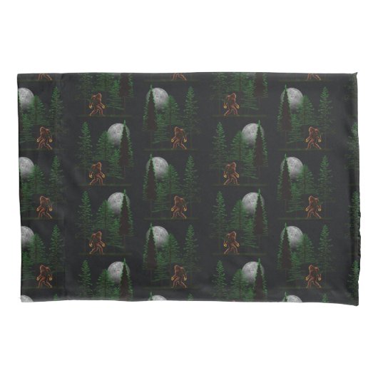 森の中で大きな足を隠して探す 枕カバー (正面)