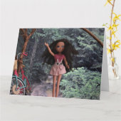 森の中で妹と会う カード (黄色い花)