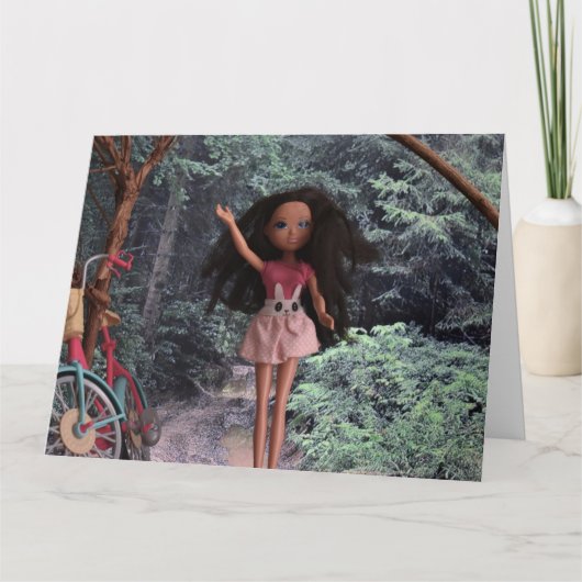 森の中で妹と会う カード (正面)