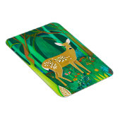 森の中で子鹿が見つかったファンタジー マグネット (右側)