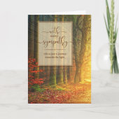 森の中で悔やみや弔慰の神の光で カード (正面)