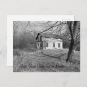 森の中で捨てられたこの家をパーソナライズ ポストカード (正面/裏面)