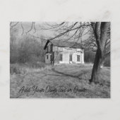 森の中で捨てられたこの家をパーソナライズ ポストカード (正面)