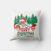 森の中で楽しいクリスマスキノコ クッション (裏面)