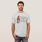 森の中で熊のウンチは？ Tシャツ (正面フル)