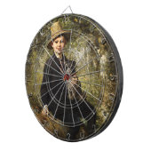 森の中で犬を飼っている少年のポートレート(クナウス) ダーツボード (正面右)