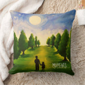 森の中で疑問に思月に照らされた散歩の瞬間 クッション (ブランケット)